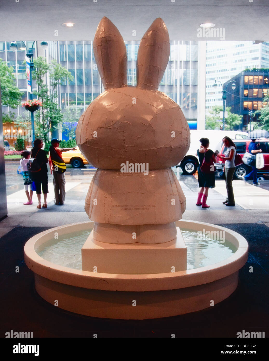 Painted Bronze Bunny Stock Photo Alamy