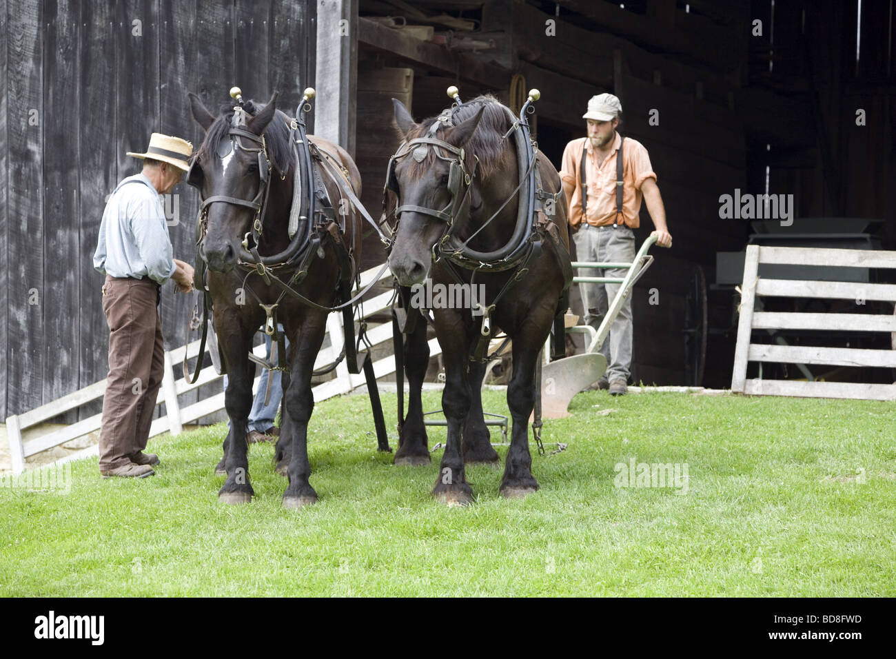 1880's farmers (period re-enactors) Stock Photo