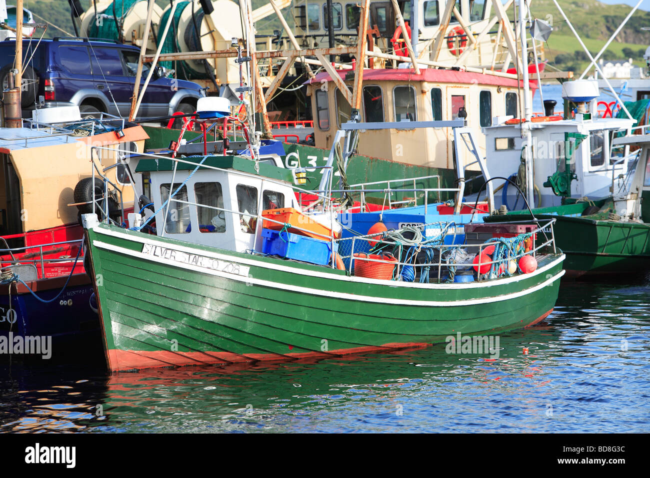 Colourful fishing boat Ireland Stock Photo Alamy