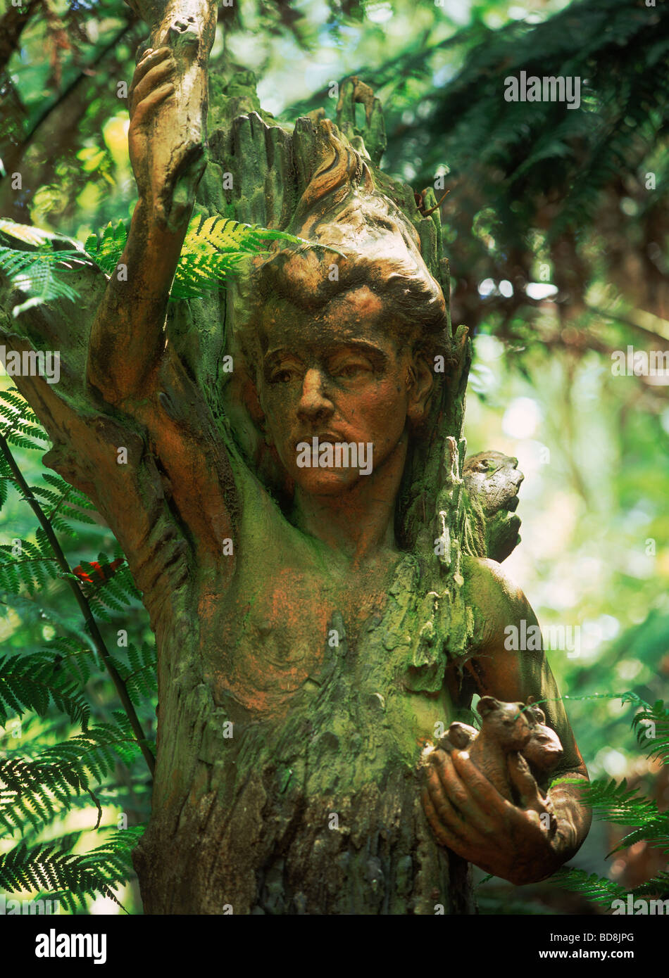 Aboriginal people sculptures at William Ricketts Sanctuary in Victoria  Australia Stock Photo