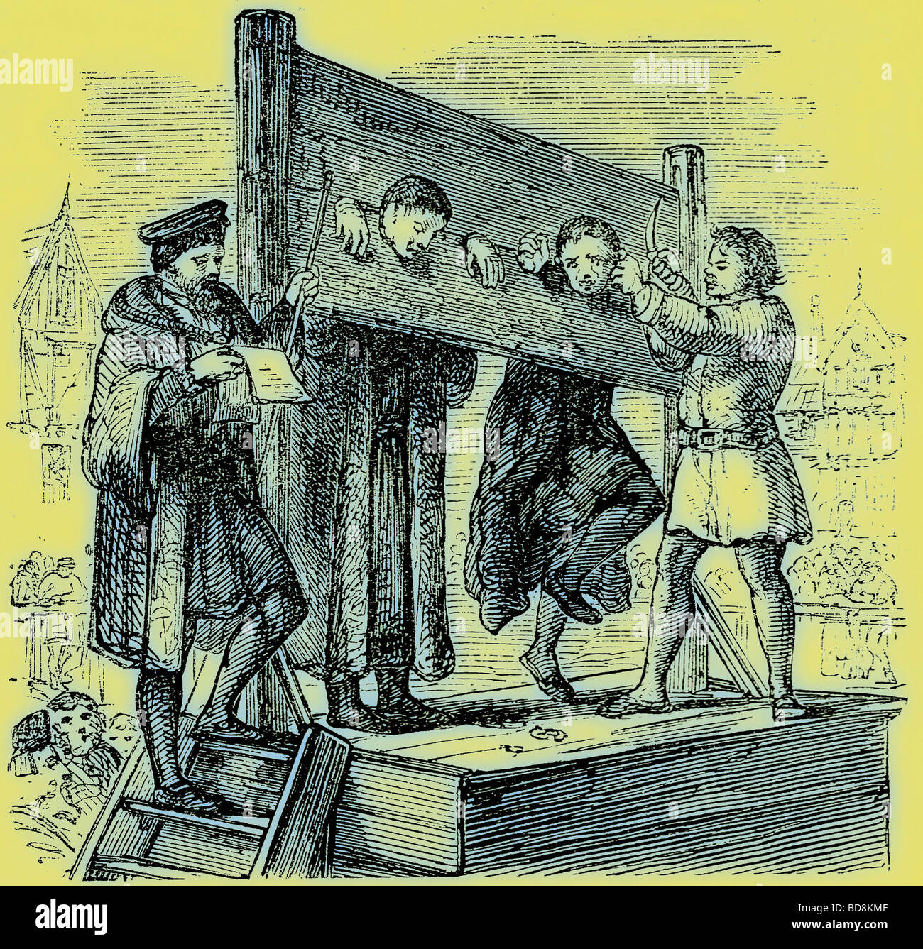 Punishment of the Pillory Illustration from John Cassell s Illustrated History of England W Kent 1857 1858 Stock Photo