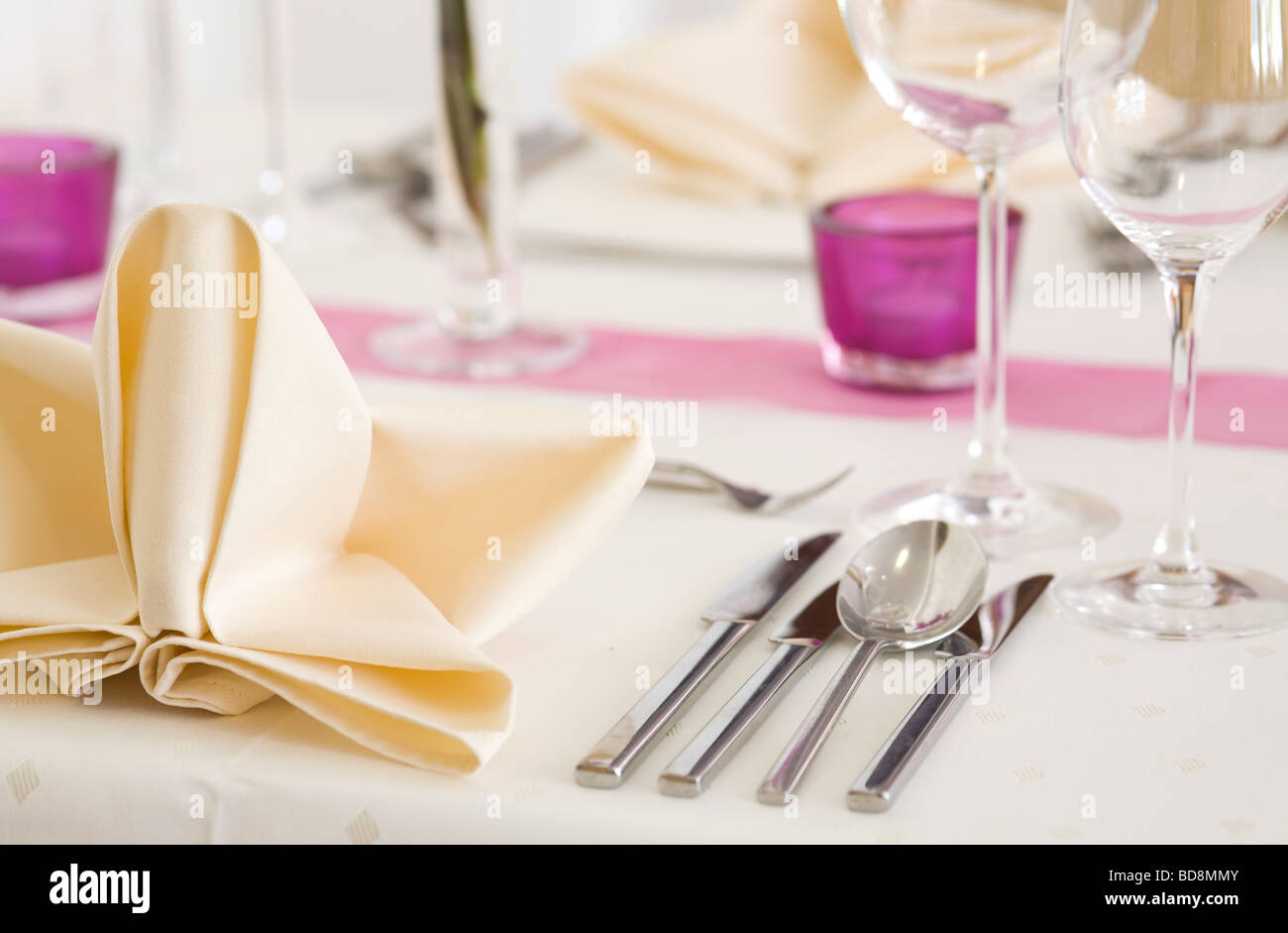 Table in restaurant. Stock Photo