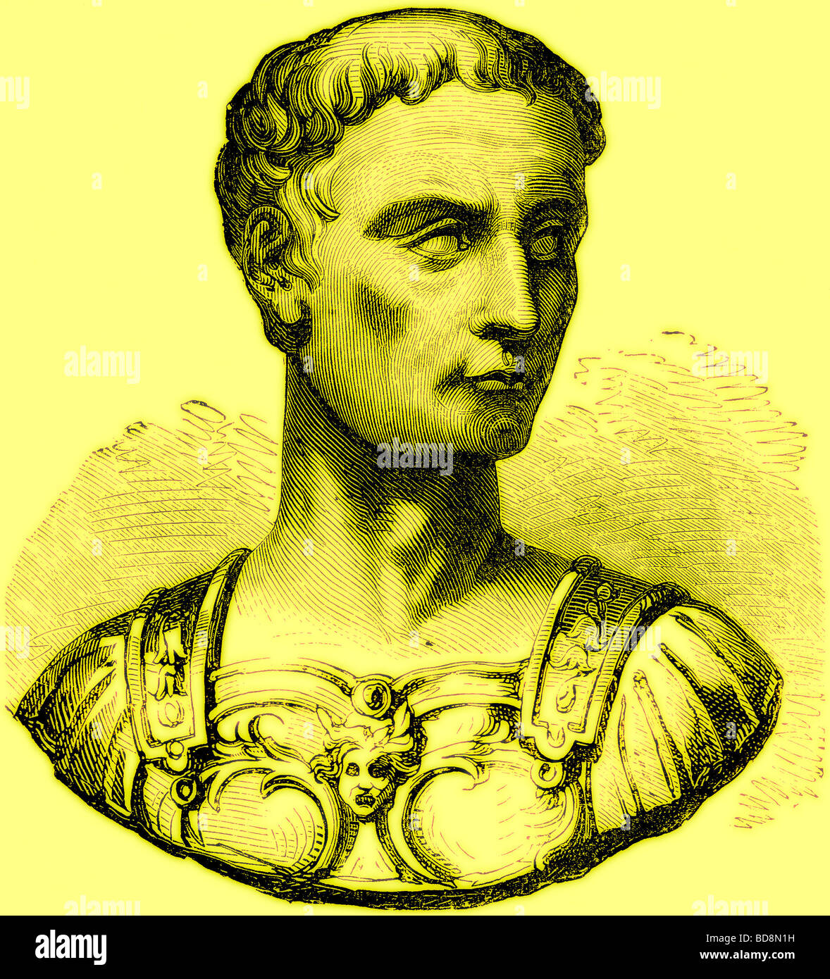 Caius Julius Caesar Illustration from The Illustrated History of the World Ward Lock c 1880 Stock Photo