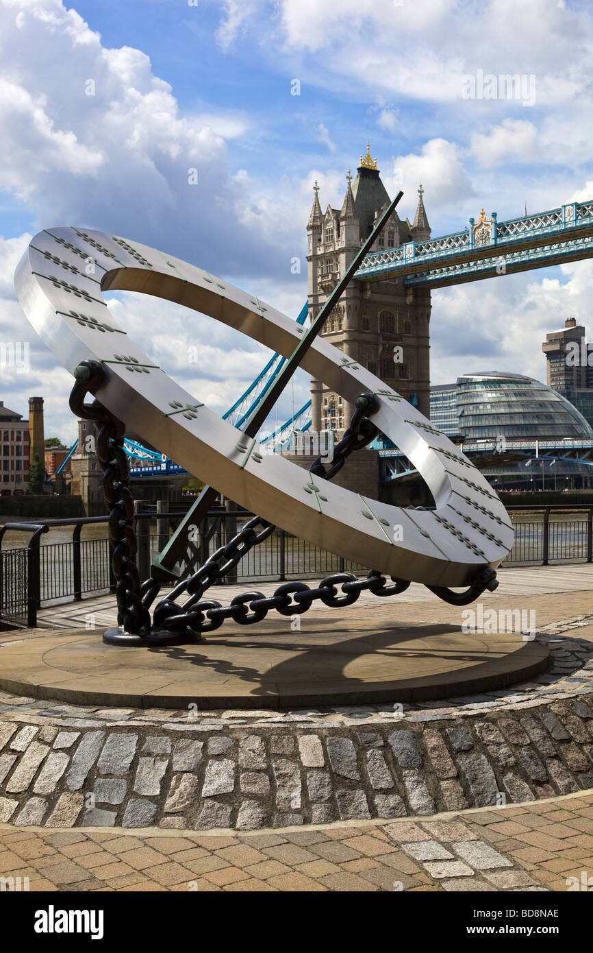 Sundial at Tower Bridge London Stock Photo Alamy