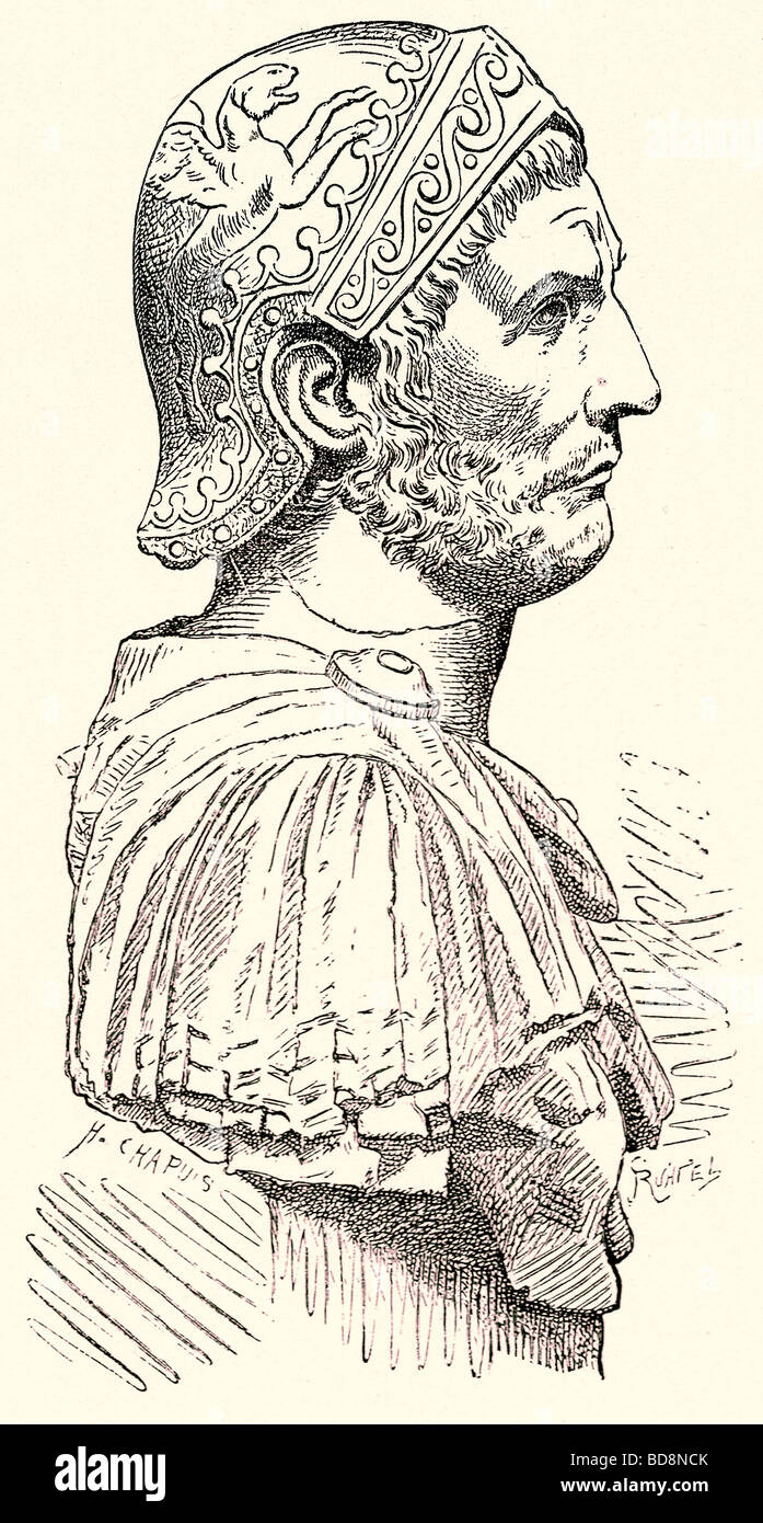 Hannibal Illustration from History of Rome by Victor Duruy Kegan Paul Trench Co 1884 Stock Photo