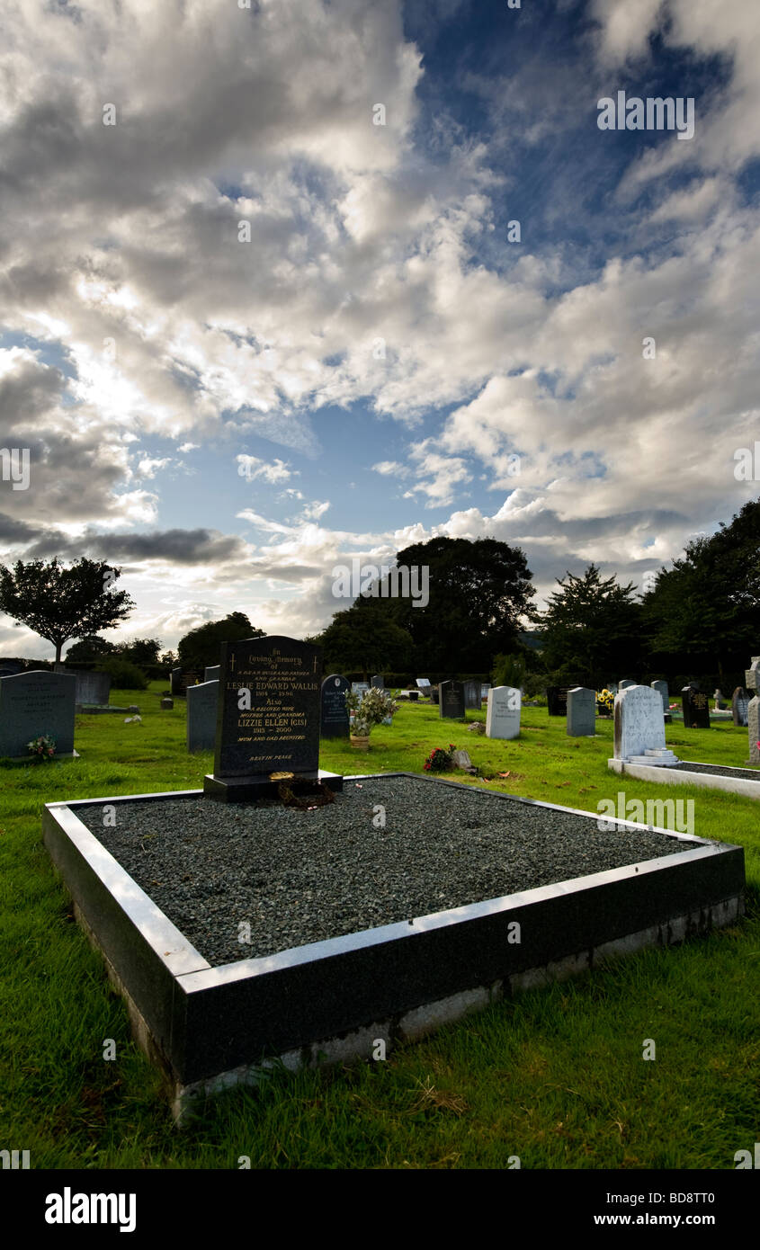 A family grave within Amersham cemetery and burial ground Bucks UK Stock Photo