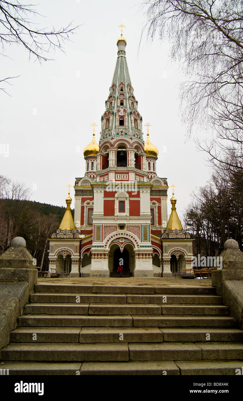 age ornaments Orthodox paintings Russian Church in Shipka - Bulgaria Stock Photo