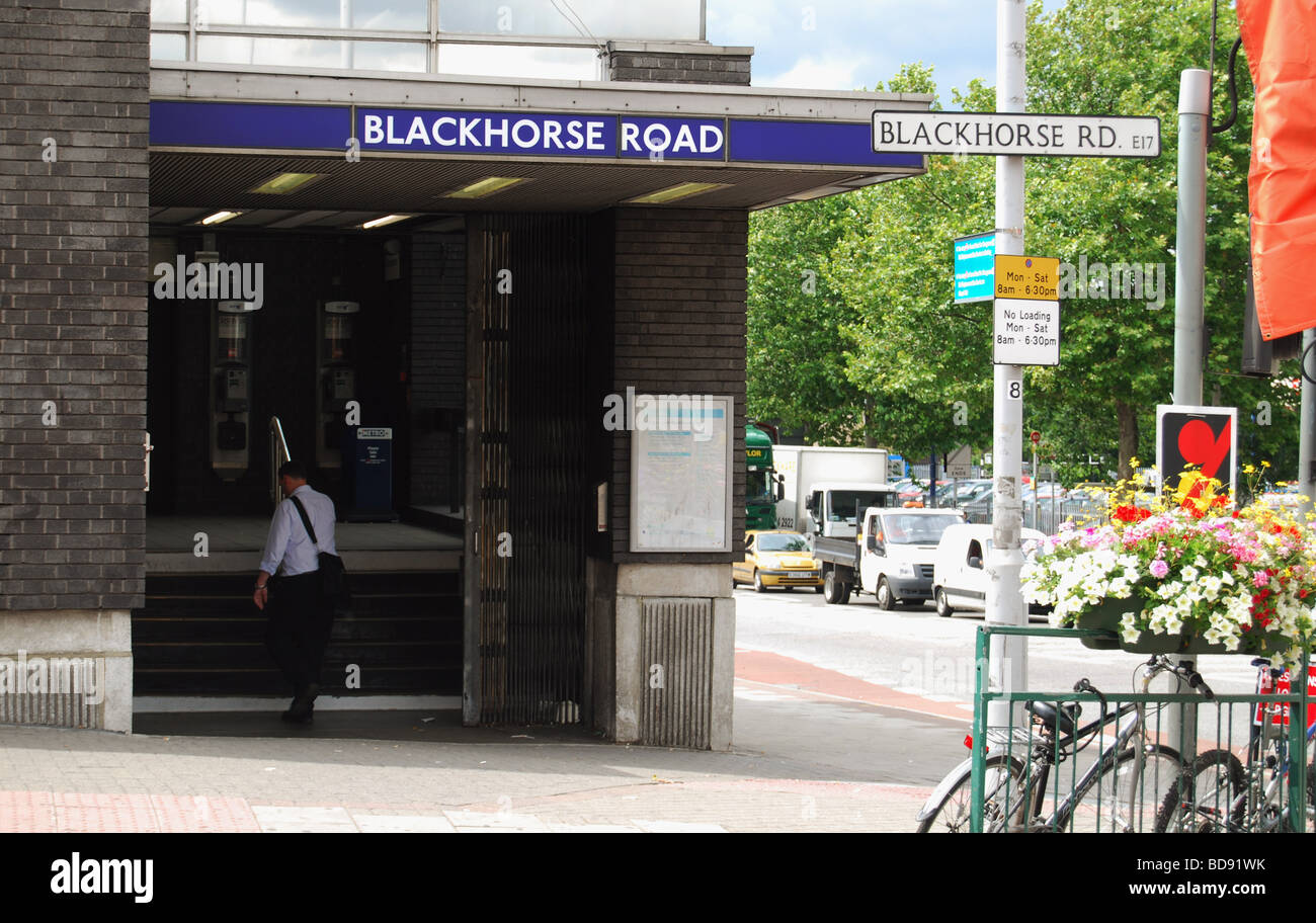 Blackhorse Road London Underground Station Entrance, London Stock Photo