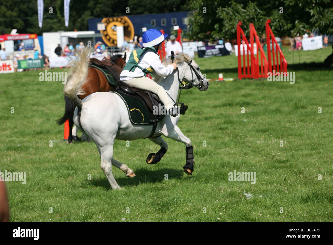 Show jumping display at the Ellingham show Stock Photo - Alamy