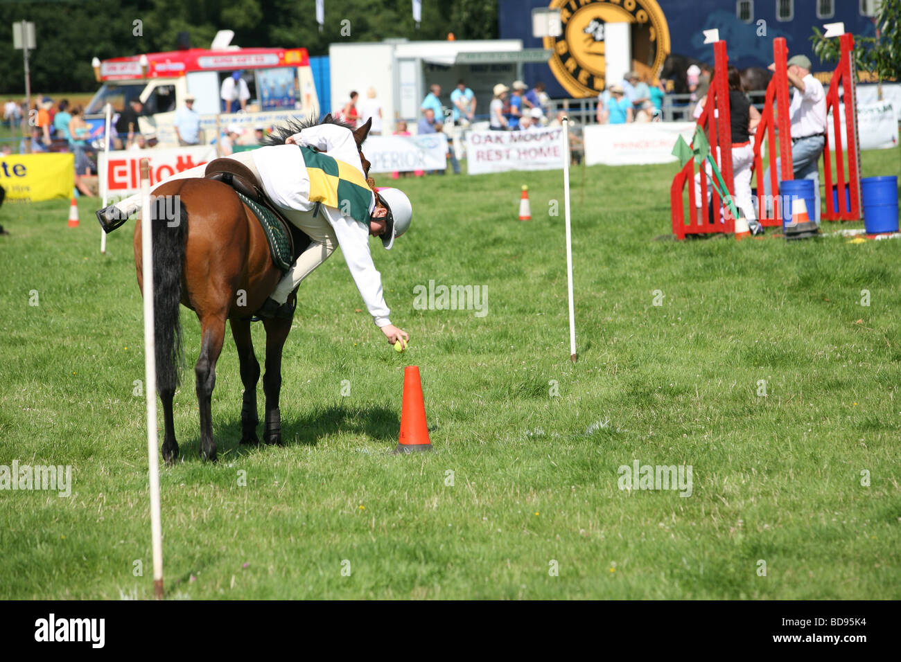 Show jumping display at the Ellingham show Stock Photo - Alamy