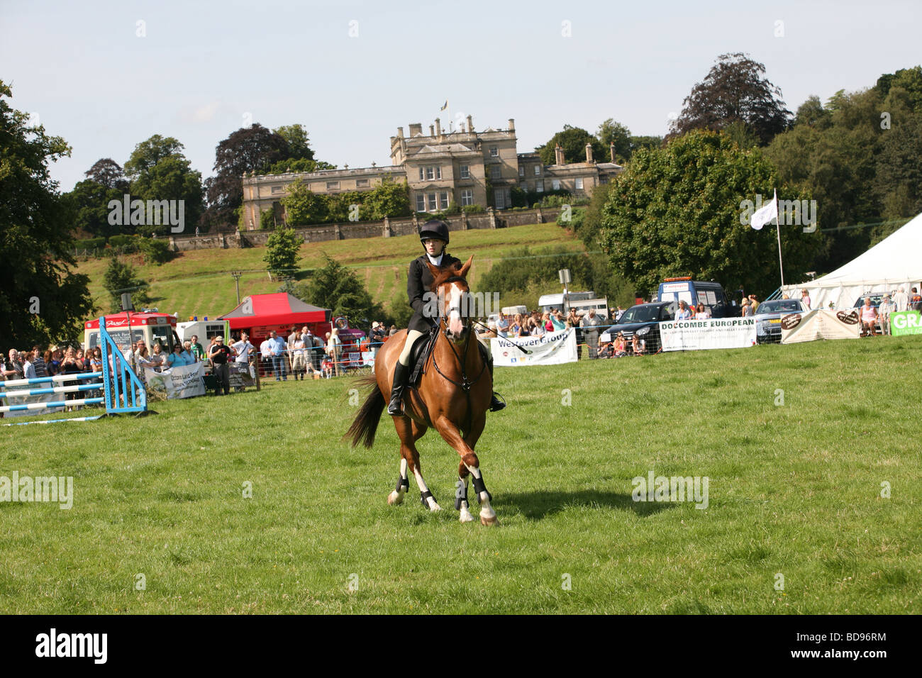 Show jumping display at the Ellingham show Stock Photo - Alamy
