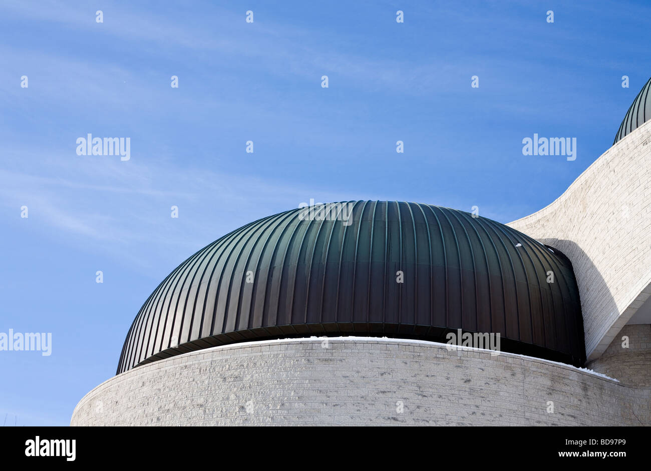 Museum of Civilization Dome. One of the copper topped domes of the Civilization museum. Stock Photo