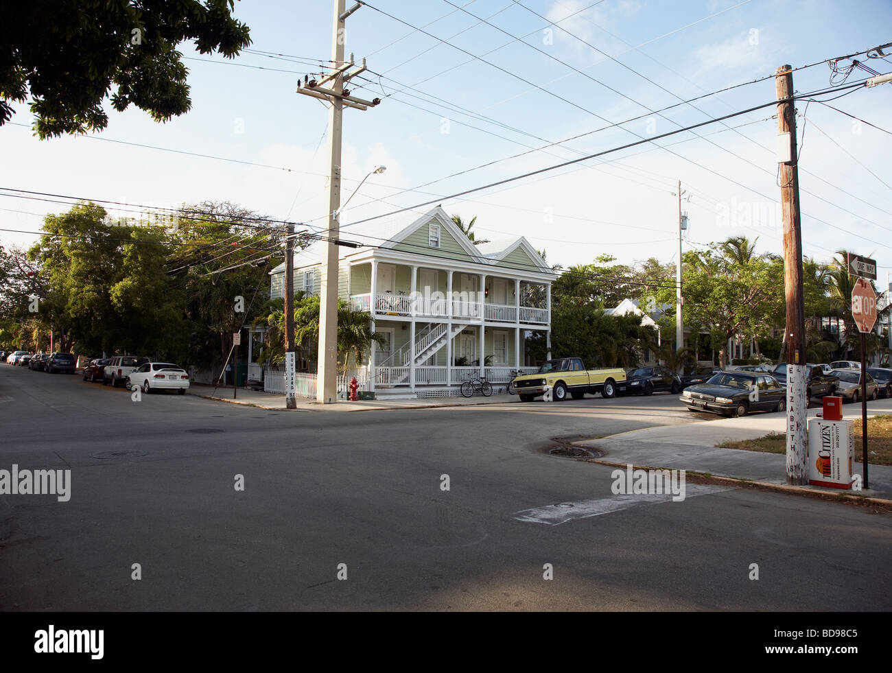 intersection in Florida Keys Stock Photo