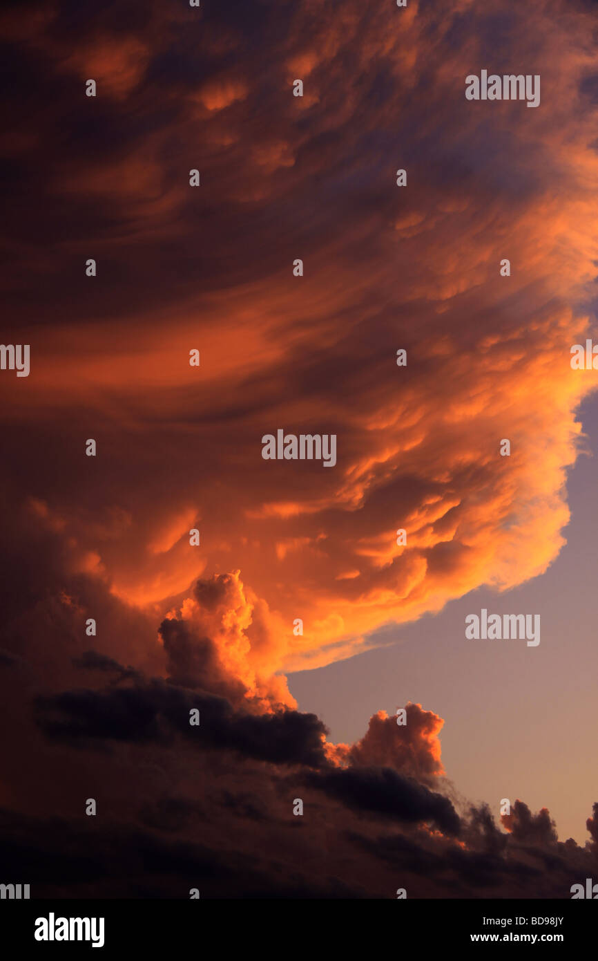 Colorful and dramatic sunset clouds Stock Photo - Alamy