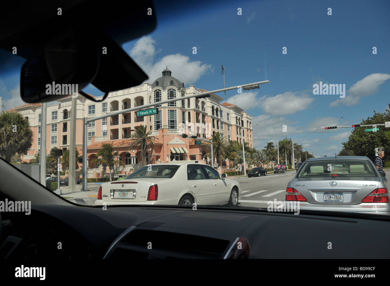 South Beach Miami area traffic. Stock Photo
