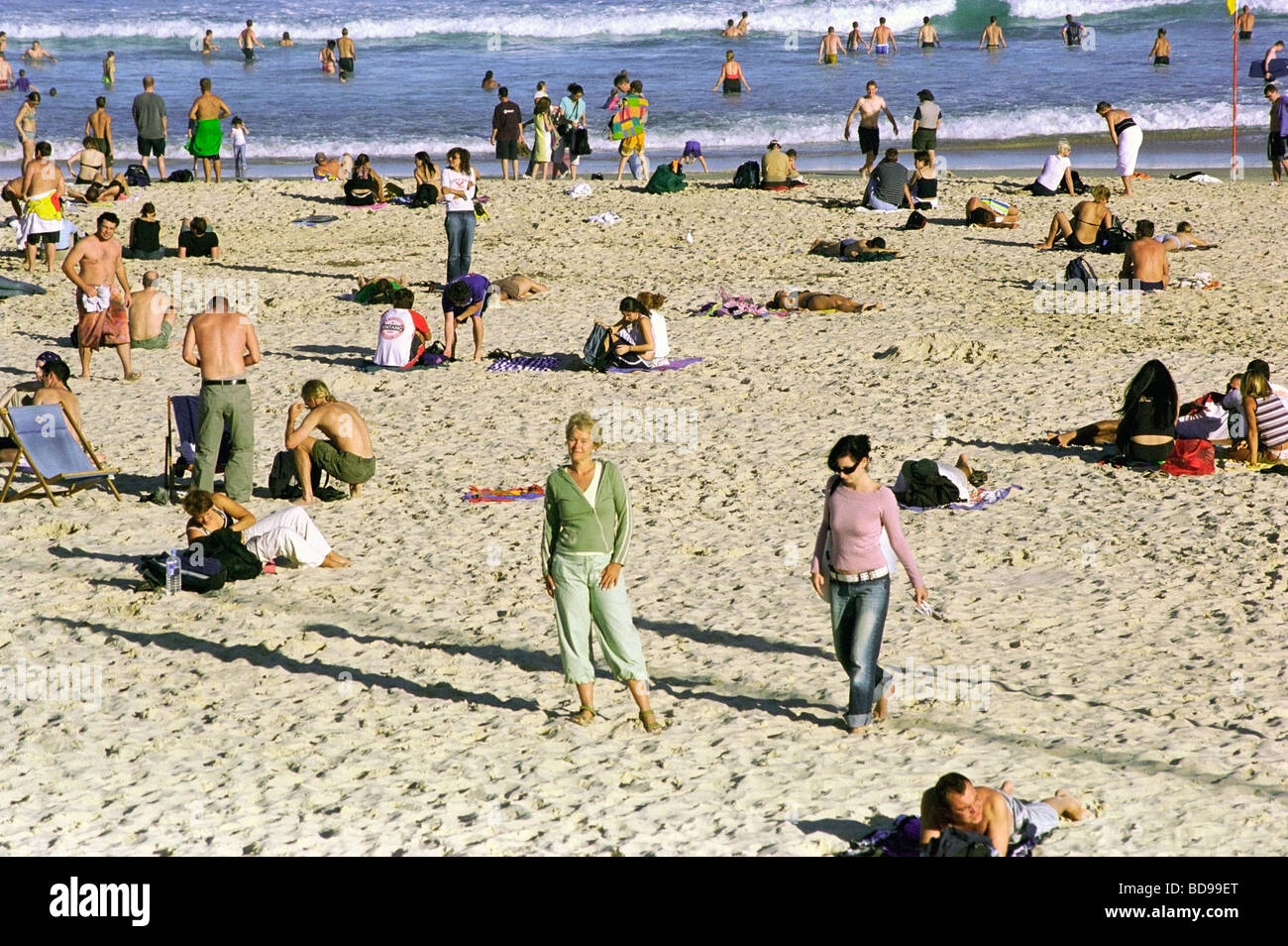 People enjoying Bondi beach Australia Stock Photo - Alamy