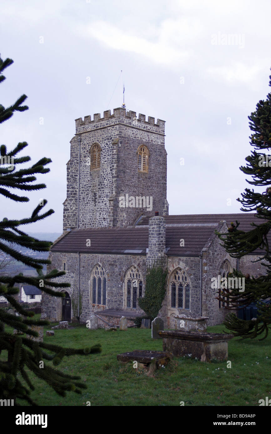 PARISH CHURCH AT BURLESCOMBE DEVON DEDICATED TO ST MARY Stock Photo