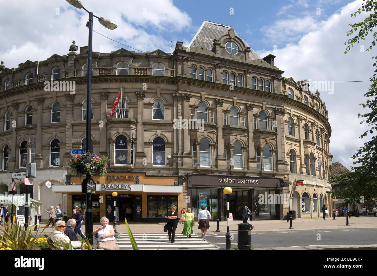 A row of shops on Prospect Crescent Harrogate North Yorkshire England