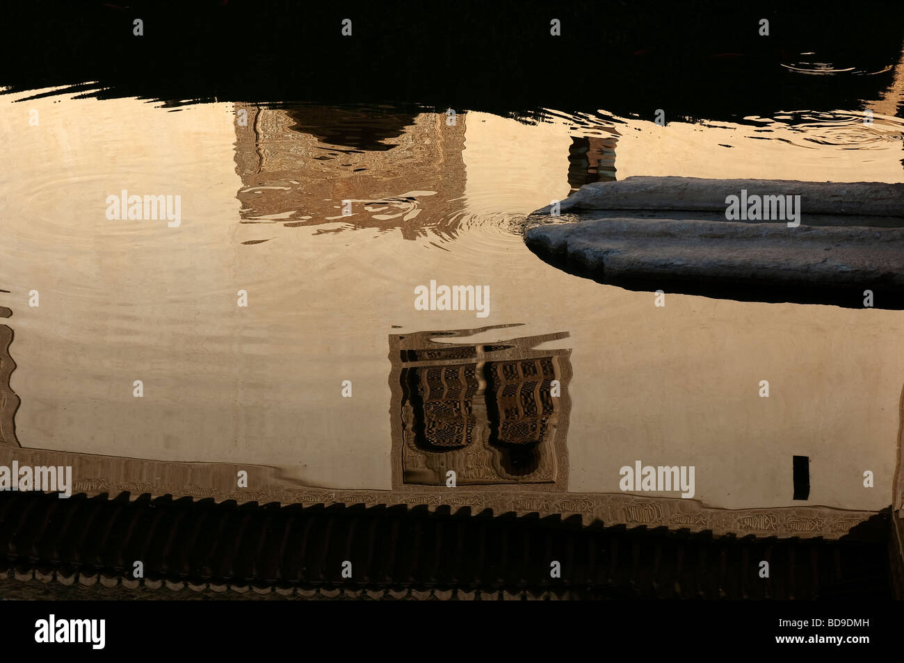 Reflections on the pool at Court of the Myrtres.Alhambra Palace in ...