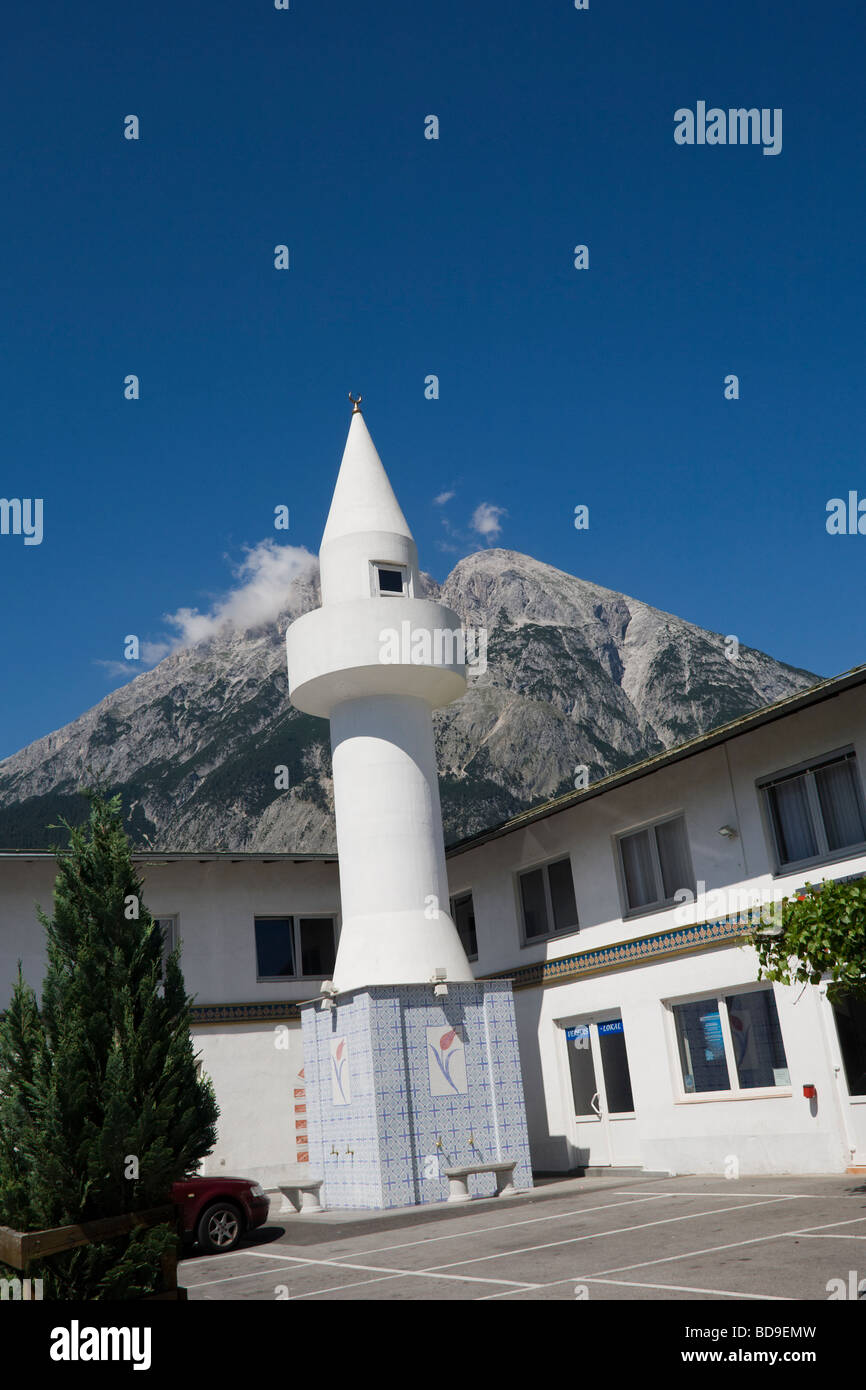 Minaret  Telfs, Innsbruck Land Tirol Austria EU Stock Photo