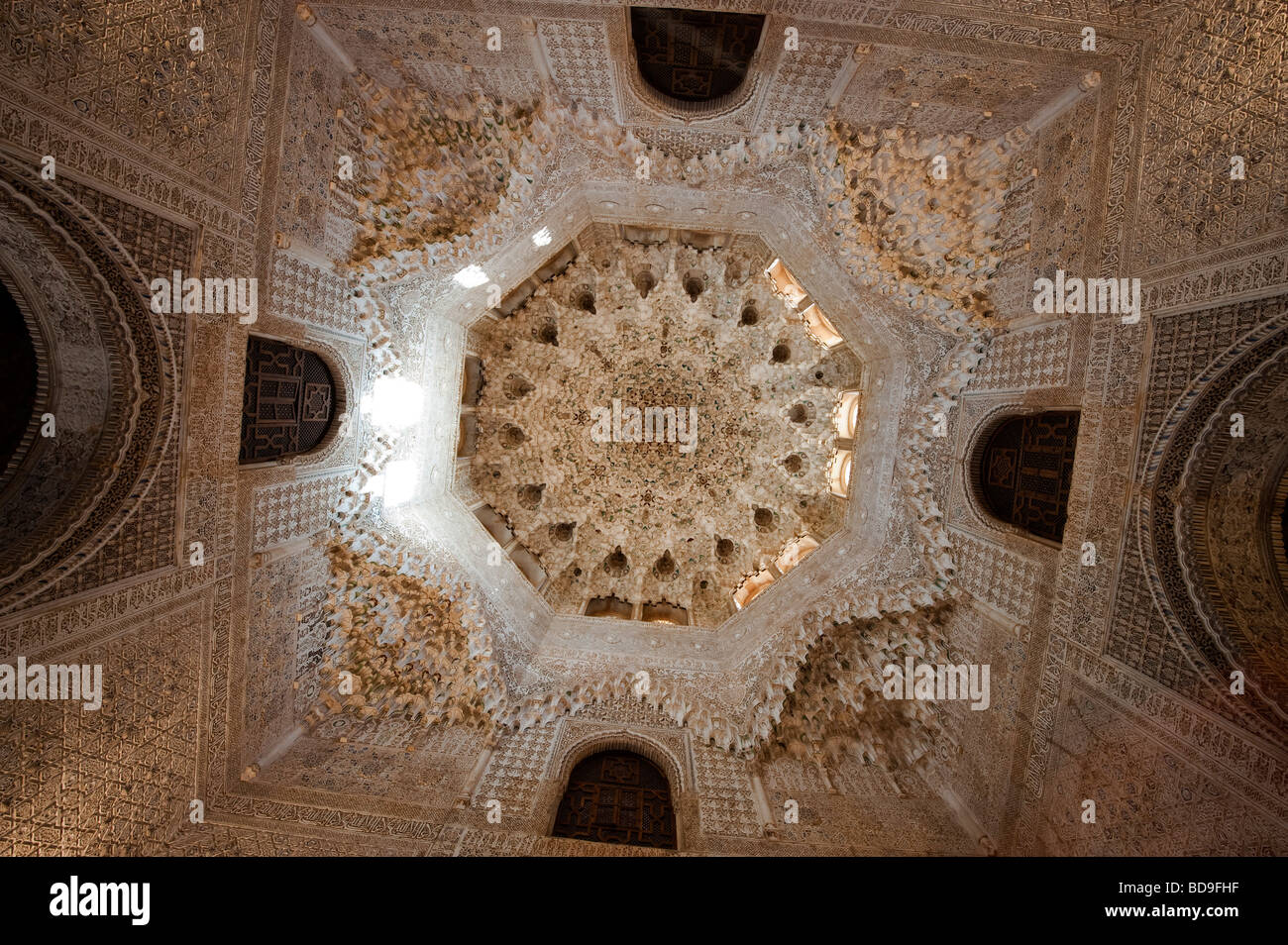 The Hall of the Two Sisters. Alhambra Palace in Granada, Spain Stock