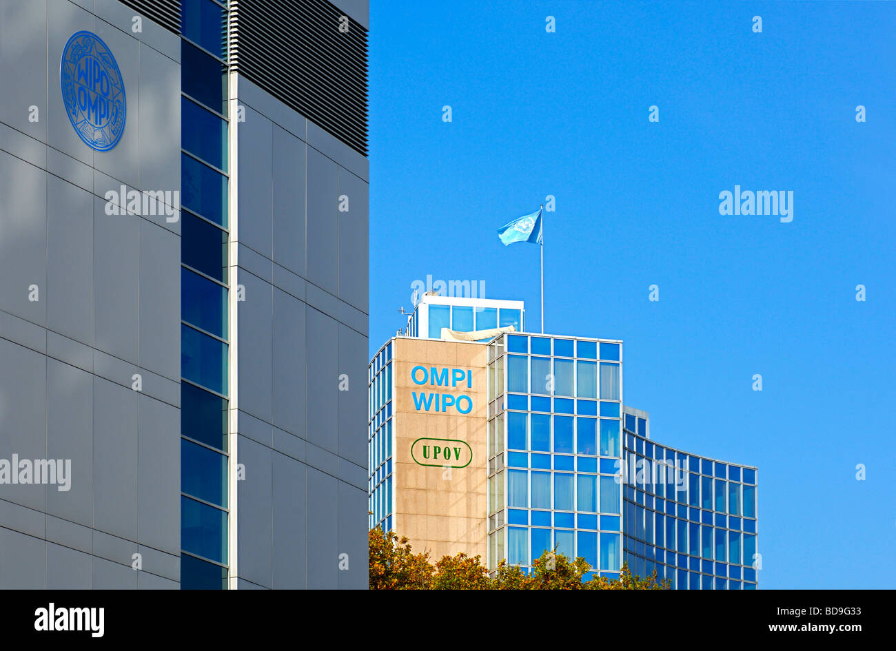 Headquarters of the World Intellectual Property Organization and of UPOV, Geneva, Switzerland Stock Photo