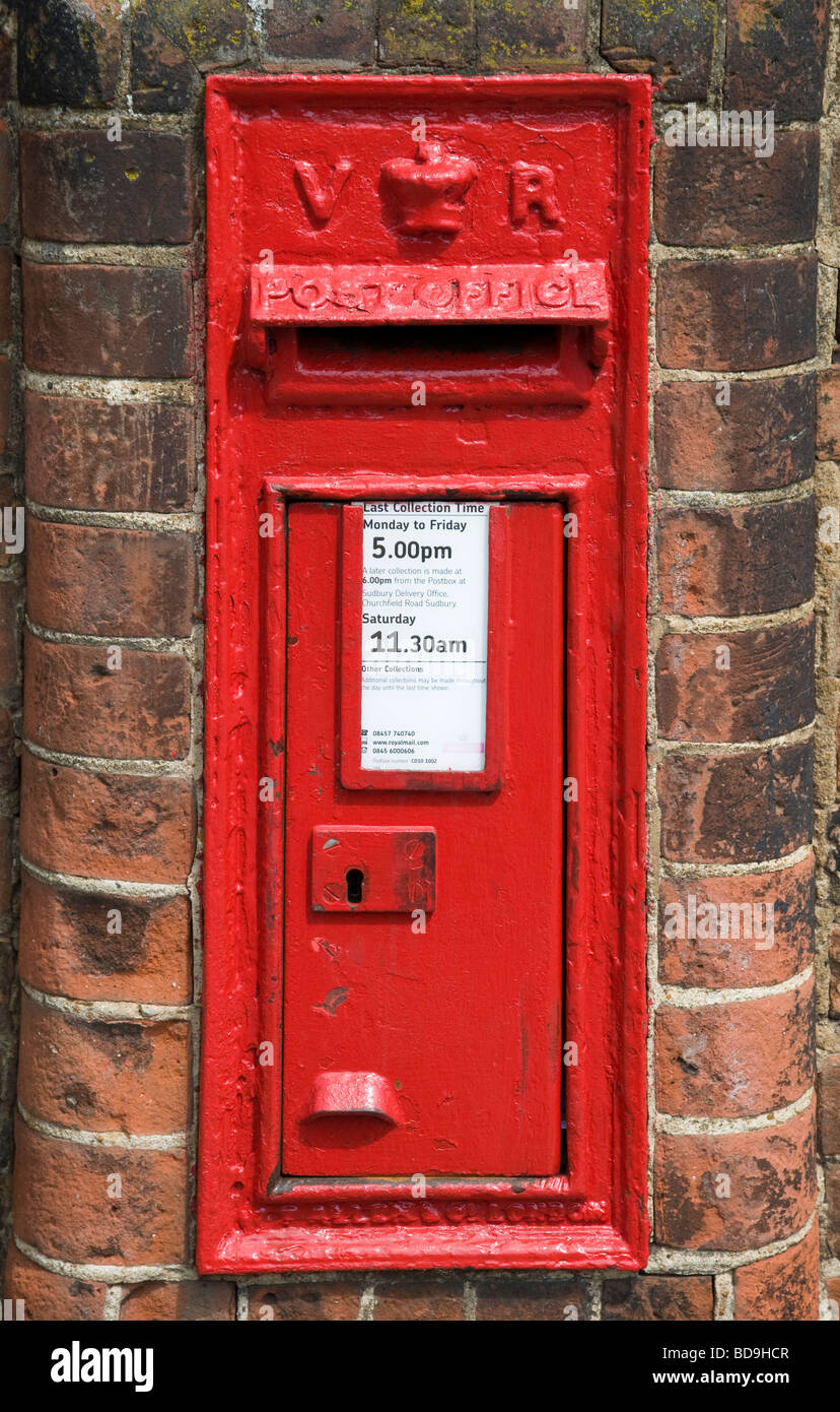 A Victorian post office mail box in England. Stock Photo