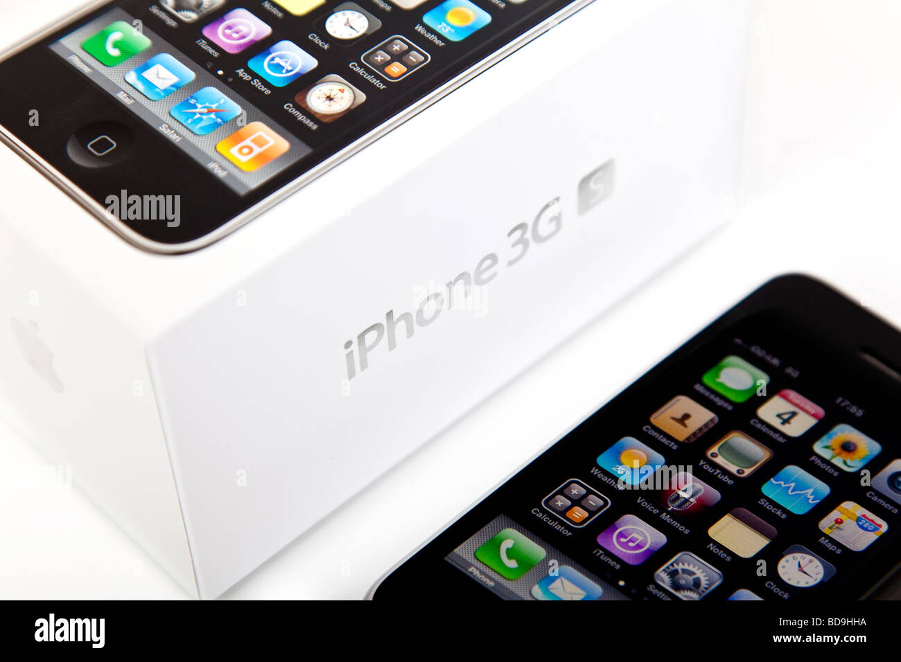 iphone 3G with box Stock Photo