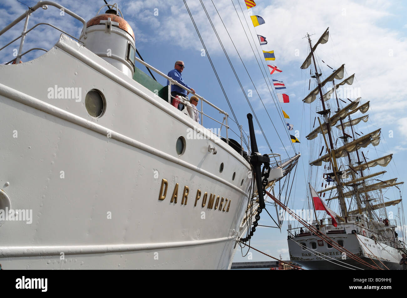 Tall Ships - 'Dar Pomorza' and 'Dar Młodzieży' Stock Photo
