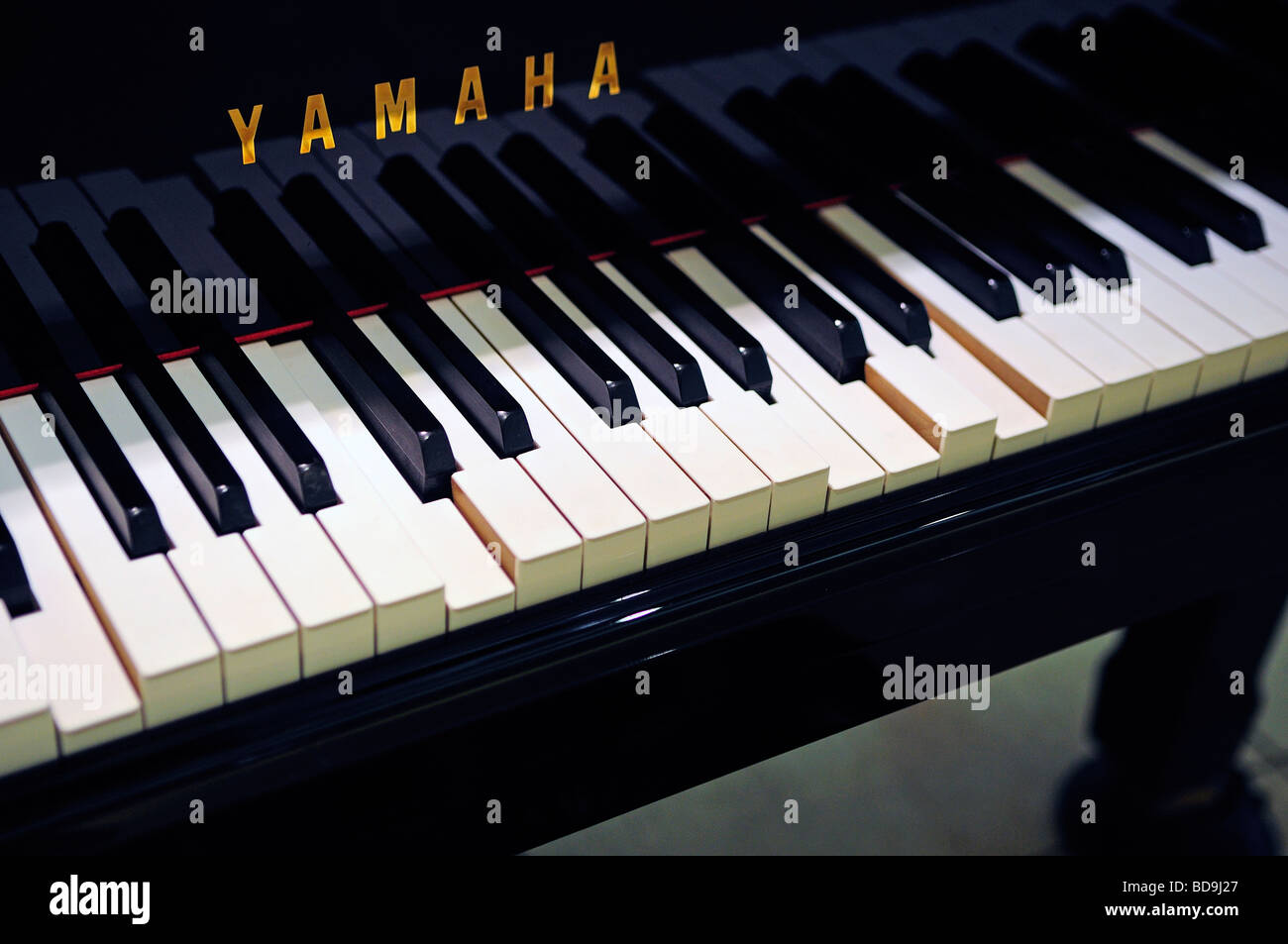 Yamaha pressed piano keyboard Stock Photo