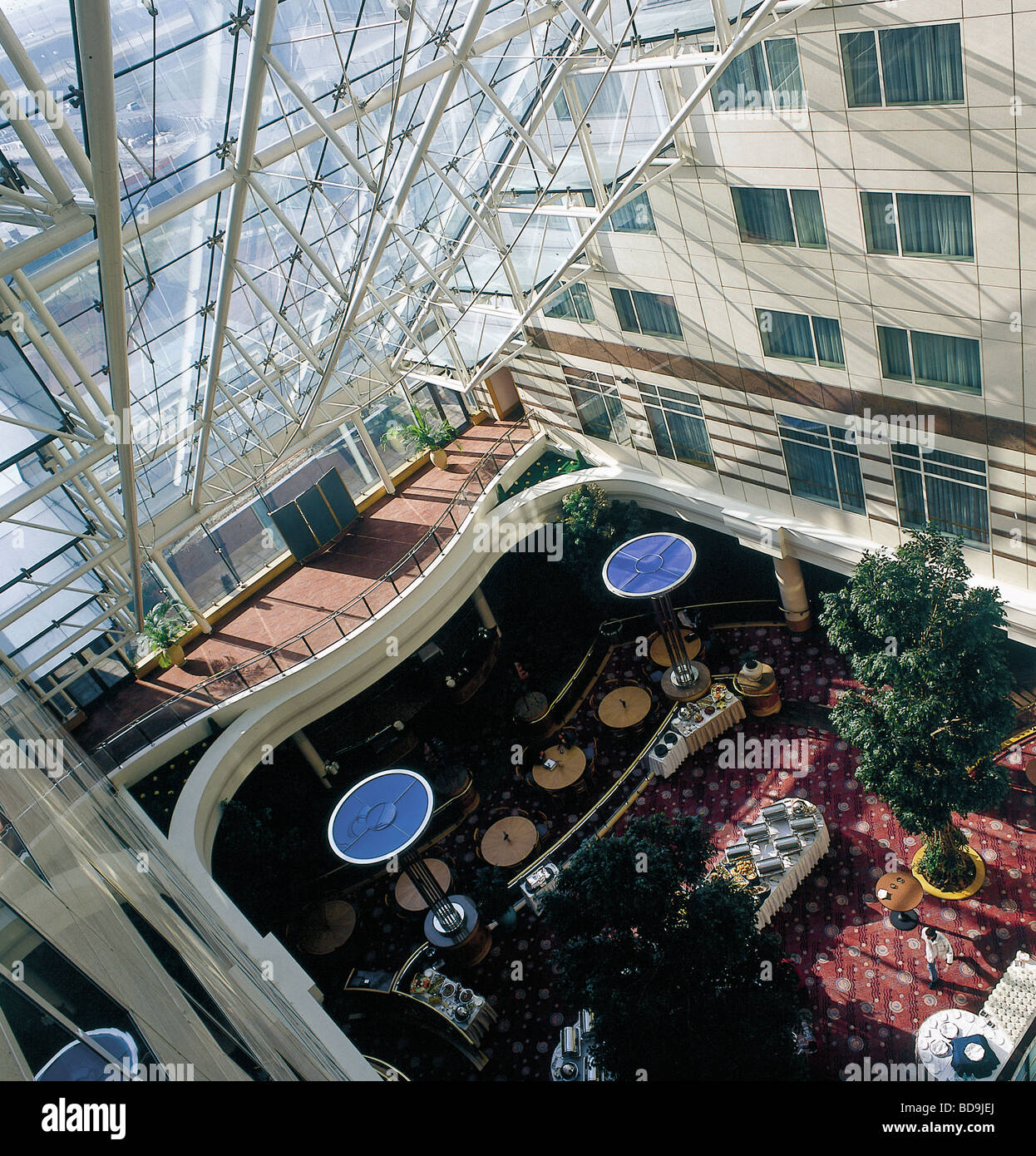 Hilton Hotel Paris France The central atrium Stock Photo - Alamy