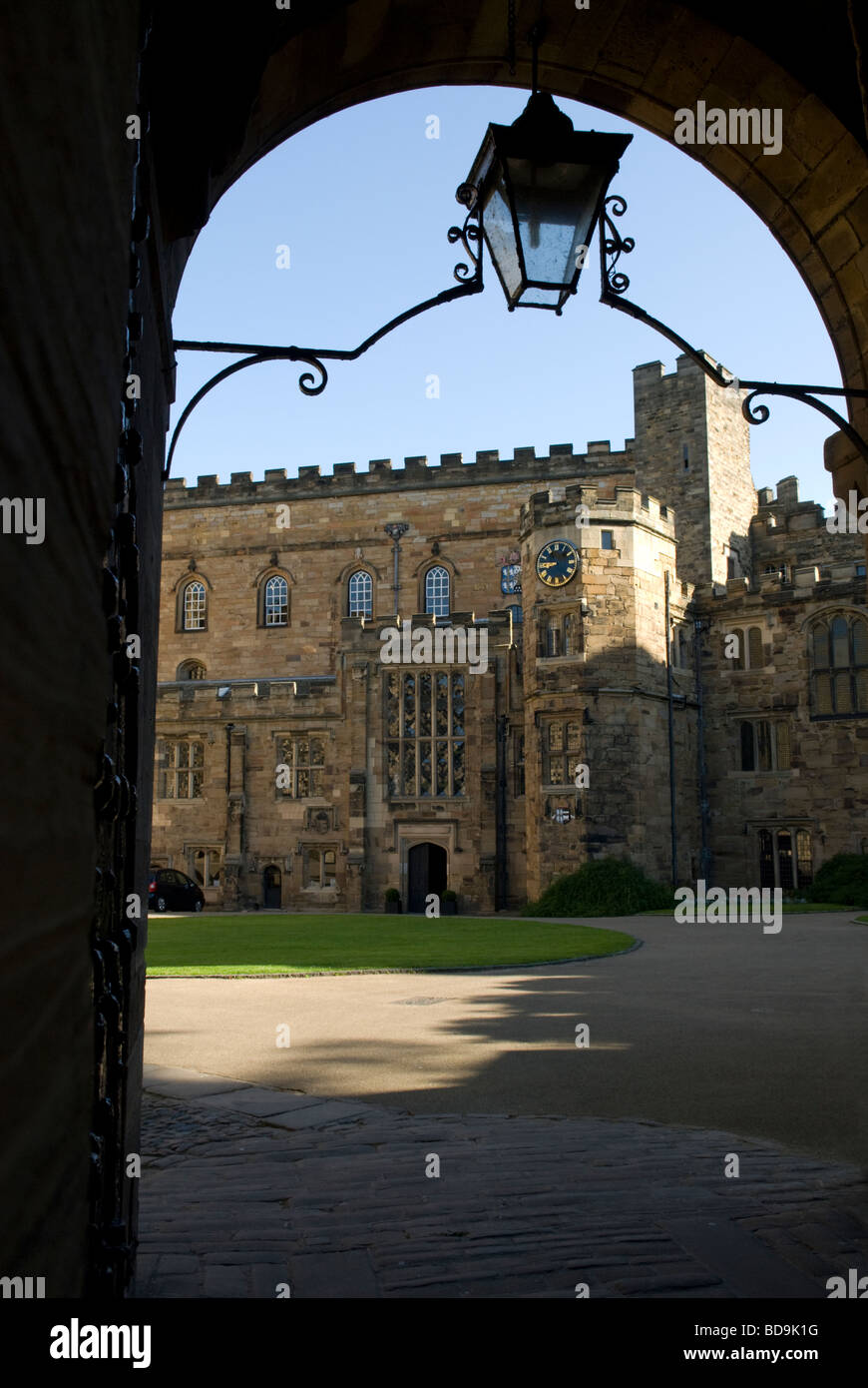 The entrance to Durham Castle Durham England Stock Photo