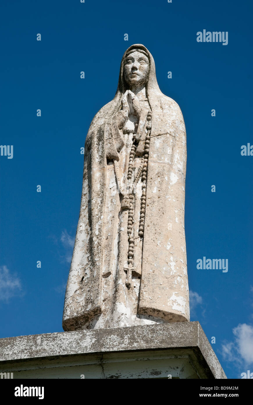 Statue of La Vierge de Fatima St Donat Auvergne France Stock Photo