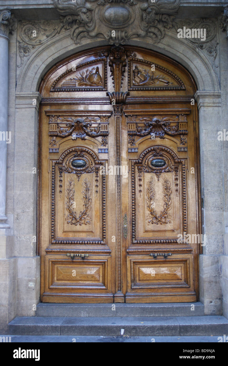 Baroque doorway, Lycee Michel Montaigne, Bordeaux, Gironde, France Stock Photo