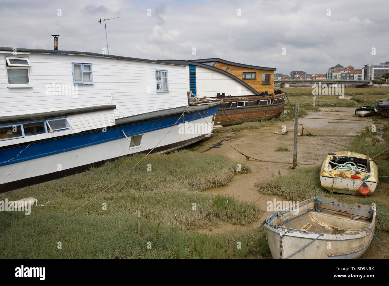 Houseboats at Shoreham West Sussex Stock Photo Alamy