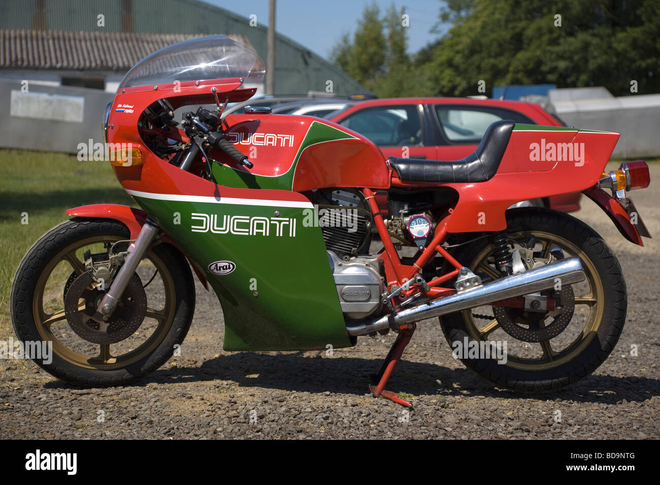 Mike Hailwood Replica Ducati motorcycle Stock Photo