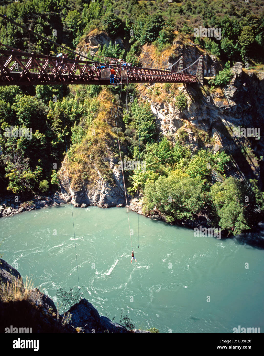 Bungy Jumping at Kawarau Bridge in Queenstown New Zealand Stock Photo ...