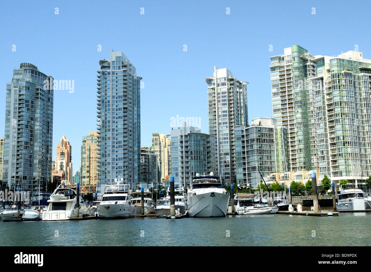 Views from Granville Island of  Vancouver Canada Stock Photo