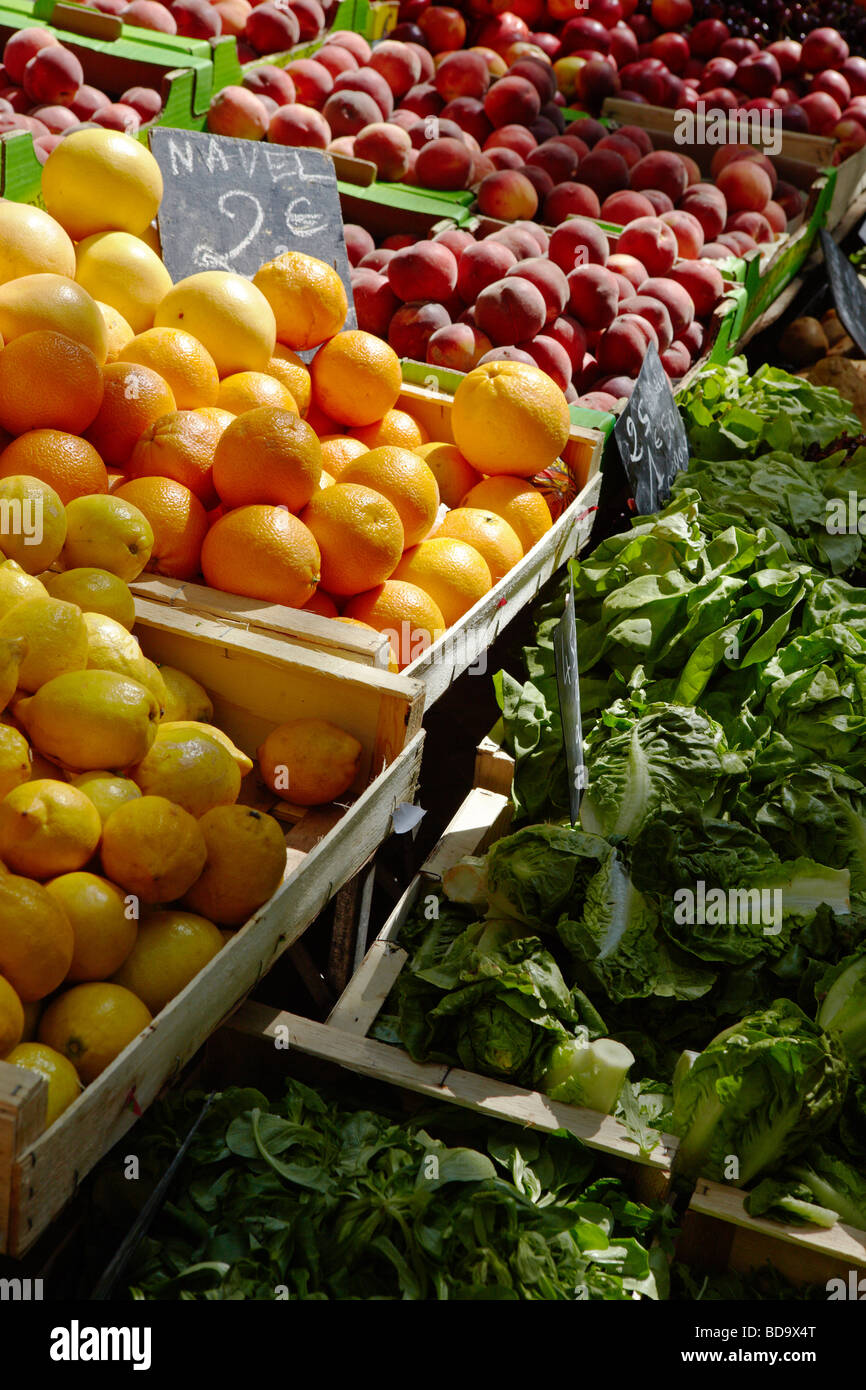 a fruit and vegetable stall in the South of France Stock Photo Alamy