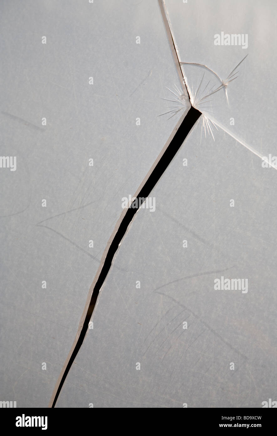 Broken acrylic glass Stock Photo Alamy