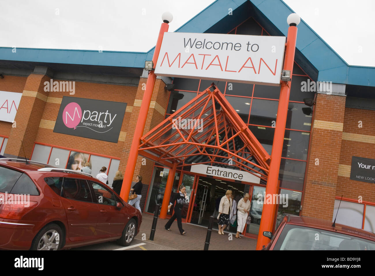 Shoppers outside Matalan retail clothing outlet shop in Blackpool