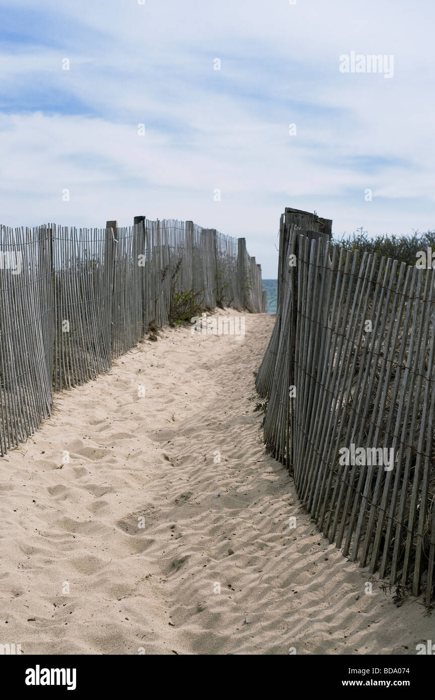 An entrance to a beach in Duxbury MA Stock Photo Alamy