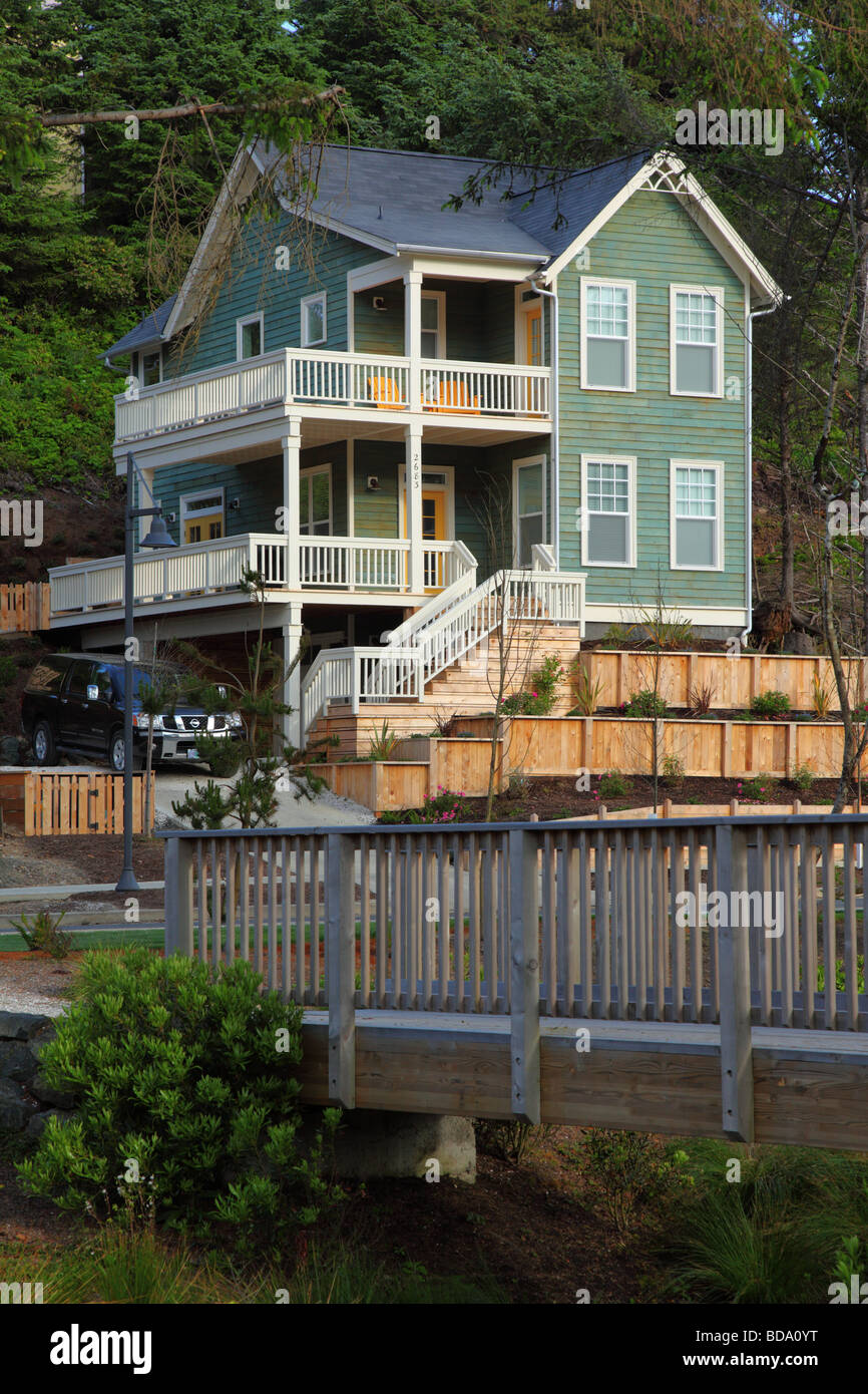 Beach house exterior Stock Photo