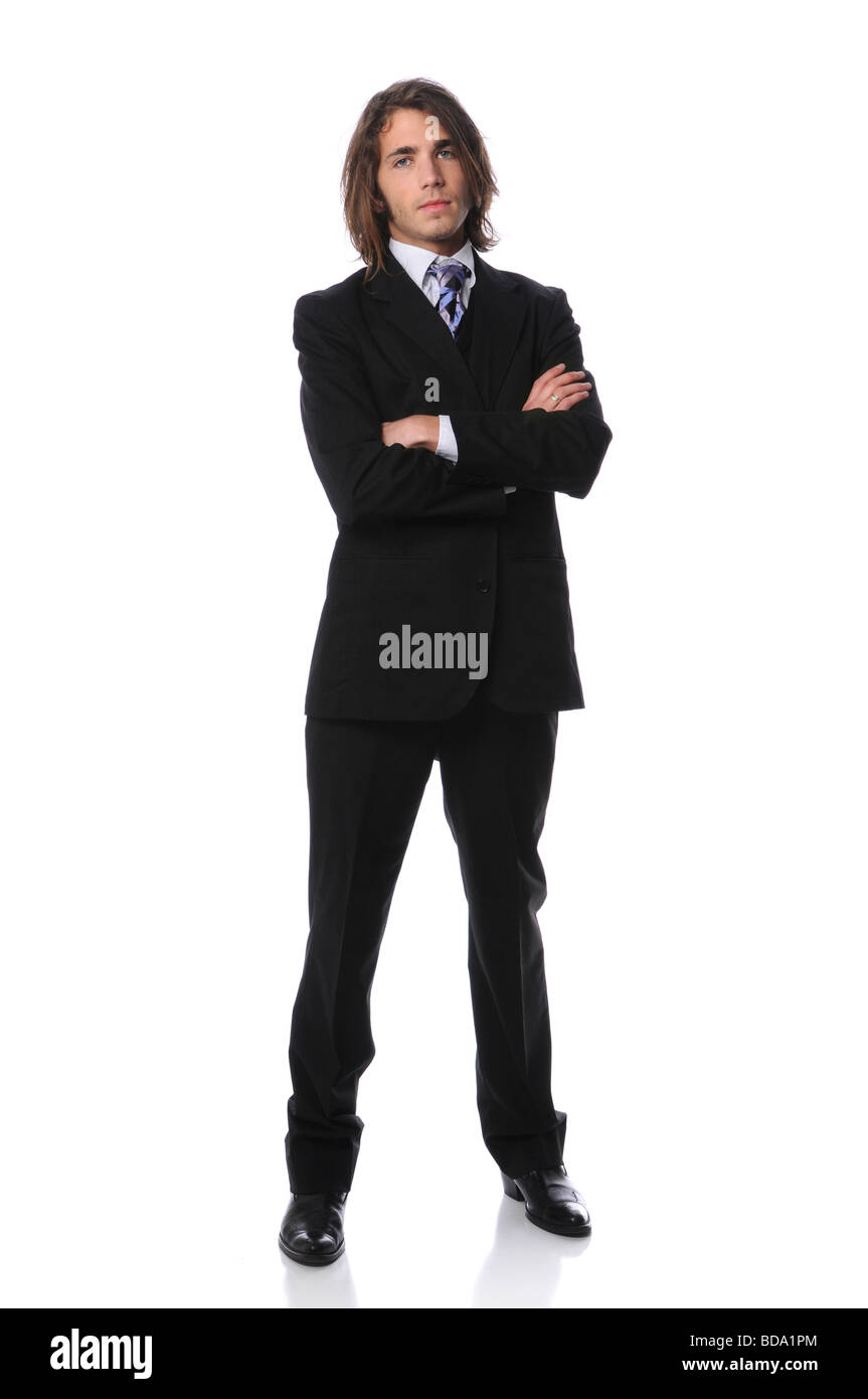 Young businessman standing Stock Photo