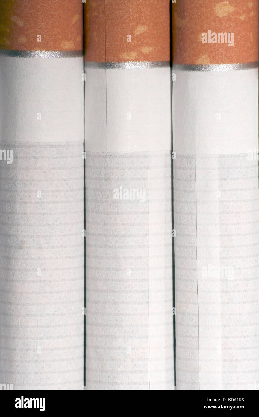 filter tipped cigarettes, macro Stock Photo Alamy