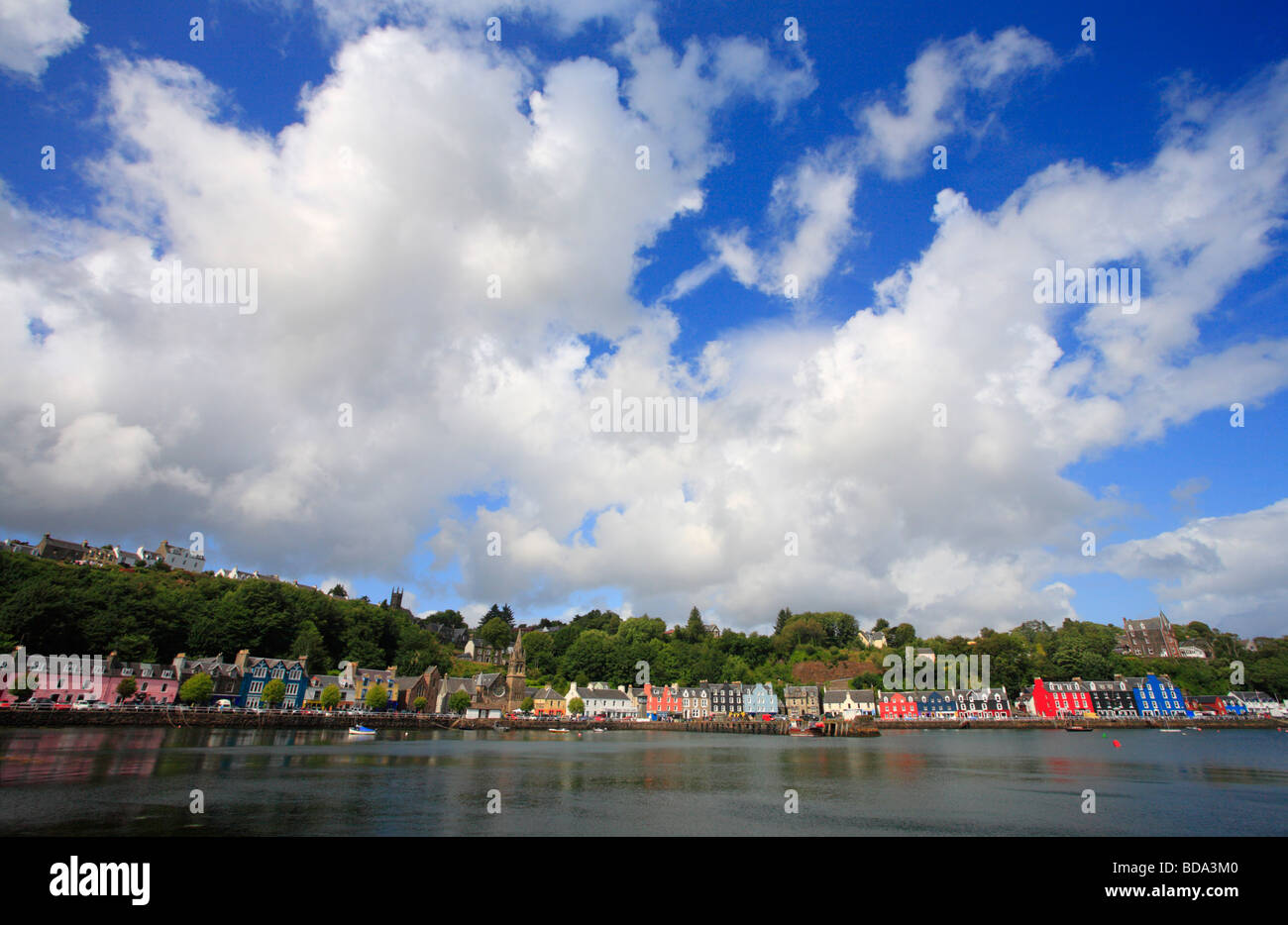 Tobermory Harbour on the Isle of Mull. Stock Photo