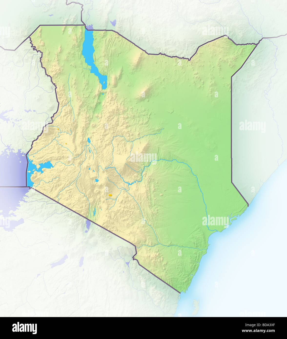 Kenya map hires stock photography and images Alamy