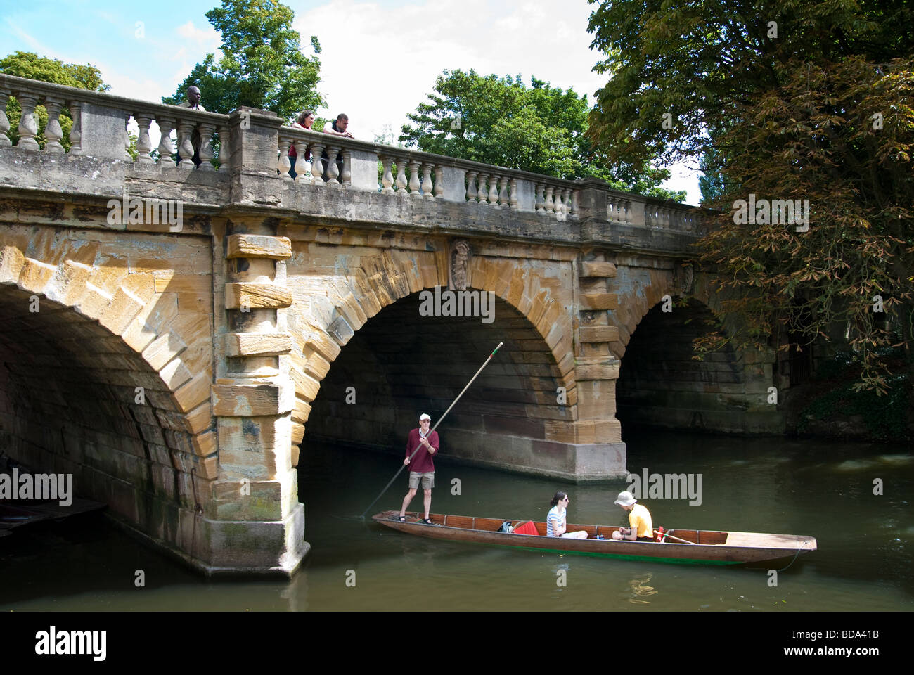 Punts at Magdalen Bridge Oxford Stock Photo