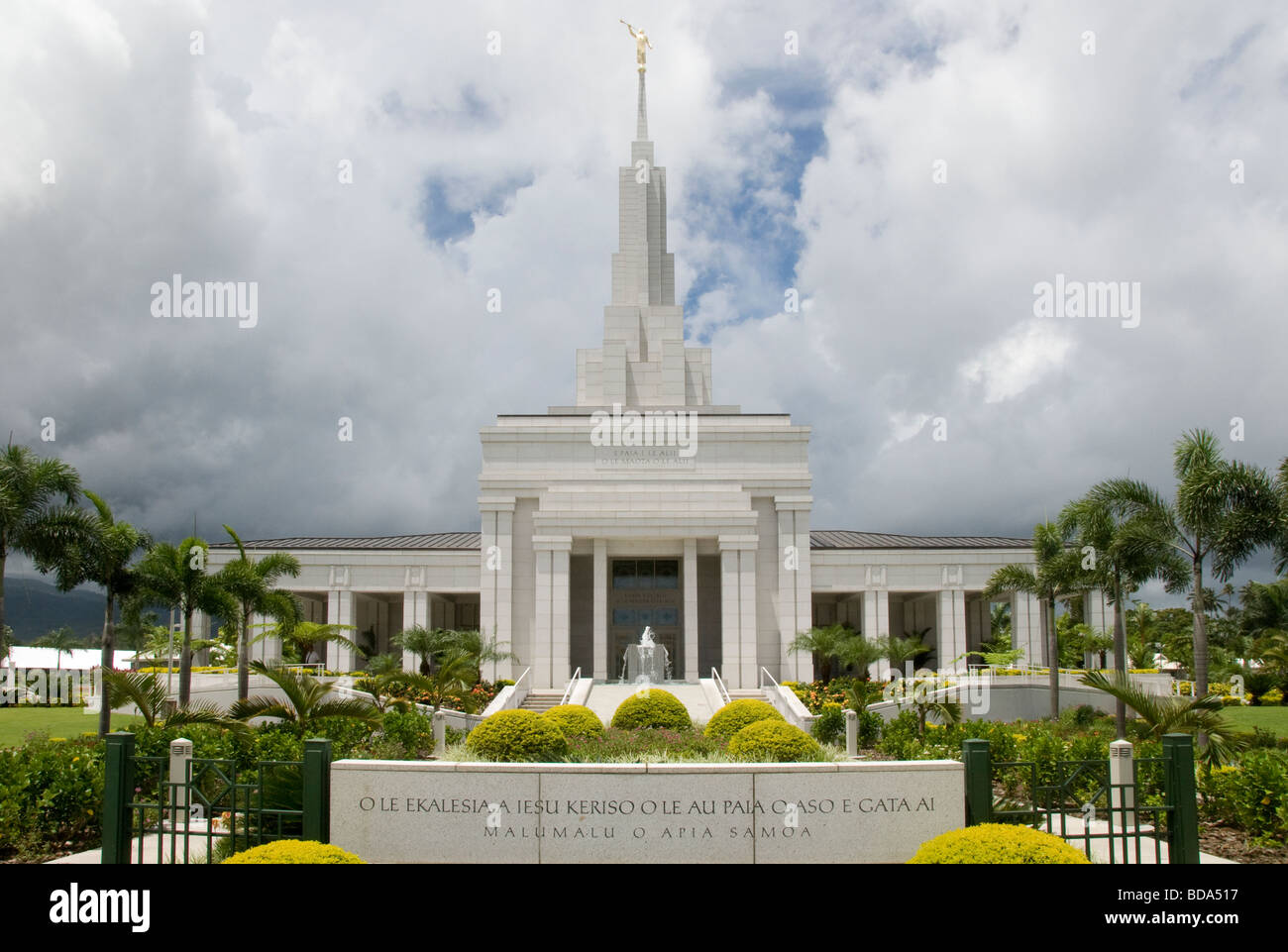 Mormon Temple, Church of Jesus Christ and Latter Day Saints, Apia, Upolu, Western Samoa Stock Photo