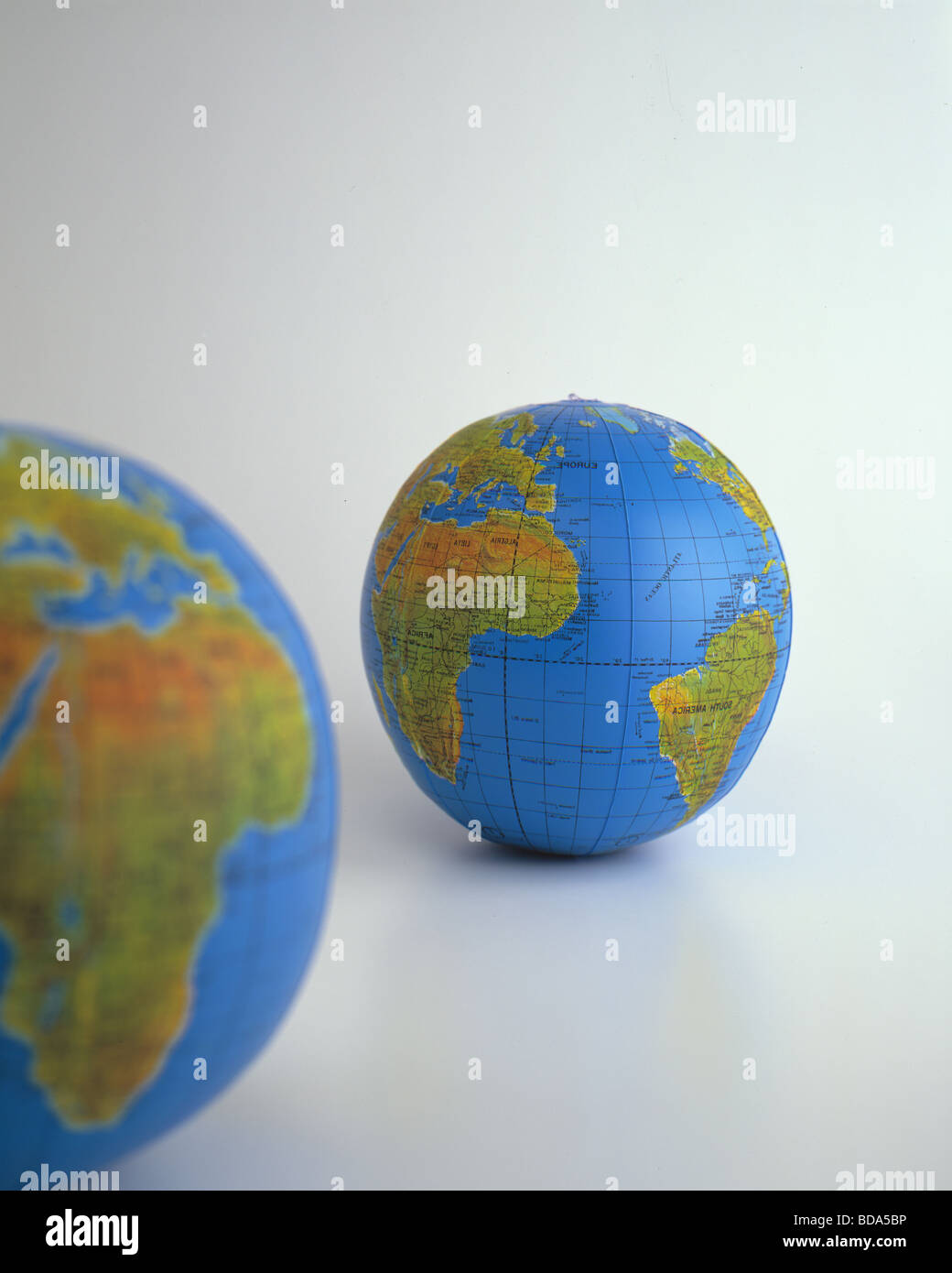 world globes on white background Stock Photo - Alamy